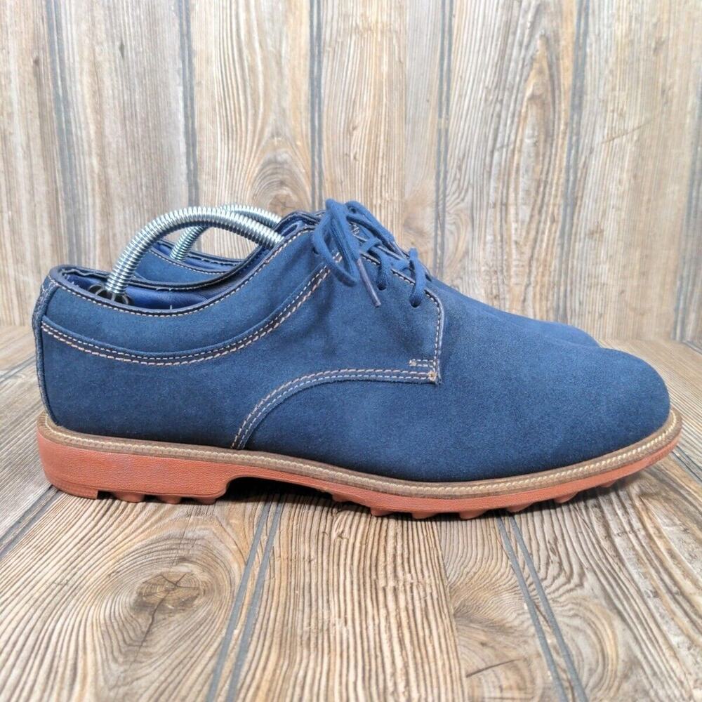 FootJoy Club Casuals Blems Spikeless Golf Shoes Blue Suede Leather Men‎ Size 9.5